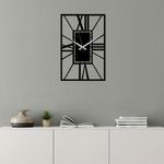 Casa si Gradina - Decoratiuni - Ceasuri - Ceas de perete decorativ, Wallxpert, metal, negru, 49x33 cm - Infinity.ro