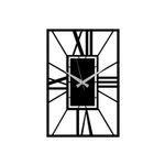 Casa si Gradina - Decoratiuni - Ceasuri - Ceas de perete decorativ, Wallxpert, metal, negru, 49x33 cm - Infinity.ro