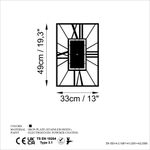 Casa si Gradina - Decoratiuni - Ceasuri - Ceas de perete decorativ, Wallxpert, metal, negru, 49x33 cm - Infinity.ro