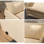 Casa si Gradina - Mobilier - Canapele si coltare - Canapele - Canapea extensibila, Atelier Del Sofa, textil, crem, 200x140 cm - Infinity.ro
