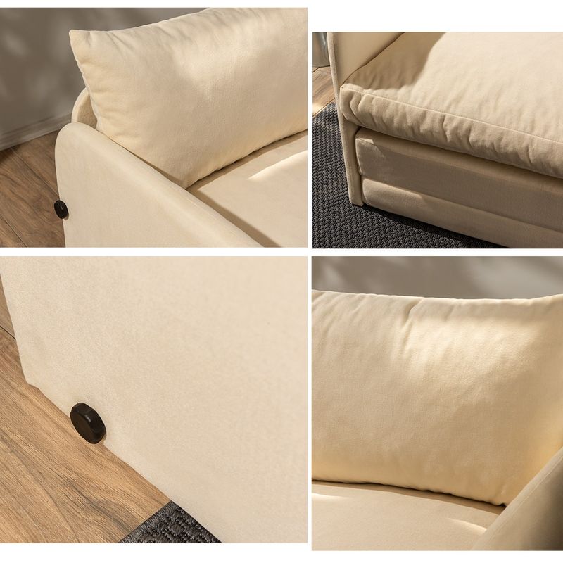 Casa si Gradina - Mobilier - Canapele si coltare - Canapele - Canapea extensibila, Atelier Del Sofa, textil, crem, 200x140 cm - Infinity.ro
