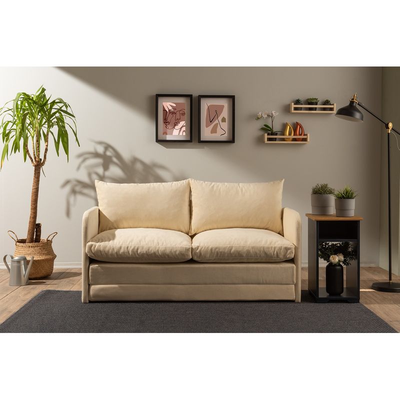 Casa si Gradina - Mobilier - Canapele si coltare - Canapele - Canapea extensibila, Atelier Del Sofa, textil, crem, 200x140 cm - Infinity.ro