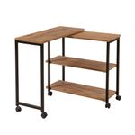 Casa si Gradina - Mobilier - Mese si birouri - Mese living - Masa laterala, Hanah Home, pal melaminat, pin atlantic negru, 70x76x63 cm - Infinity.ro