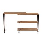 Casa si Gradina - Mobilier - Mese si birouri - Mese living - Masa laterala, Hanah Home, pal melaminat, pin atlantic negru, 70x76x63 cm - Infinity.ro