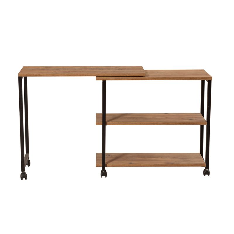 Casa si Gradina - Mobilier - Mese si birouri - Mese living - Masa laterala, Hanah Home, pal melaminat, pin atlantic negru, 70x76x63 cm - Infinity.ro