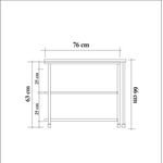 Casa si Gradina - Mobilier - Mese si birouri - Mese living - Masa laterala, Hanah Home, pal melaminat, pin atlantic negru, 70x76x63 cm - Infinity.ro
