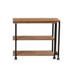 Casa si Gradina - Mobilier - Mese si birouri - Mese living - Masa laterala, Hanah Home, pal melaminat, pin atlantic negru, 70x76x63 cm - Infinity.ro