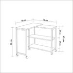 Casa si Gradina - Mobilier - Mese si birouri - Mese living - Masa laterala, Hanah Home, pal melaminat, pin atlantic negru, 70x76x63 cm - Infinity.ro
