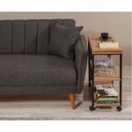 Casa si Gradina - Mobilier - Mese si birouri - Mese living - Masa laterala, Hanah Home, pal melaminat, pin atlantic negru, 70x76x63 cm - Infinity.ro