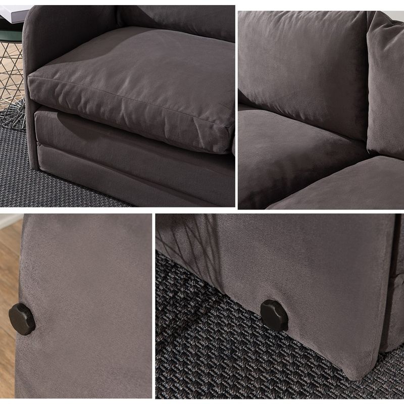 Casa si Gradina - Mobilier - Canapele si coltare - Canapele - Canapea extensibila, Atelier Del Sofa, textil, gri, 148x70x66 cm - Infinity.ro