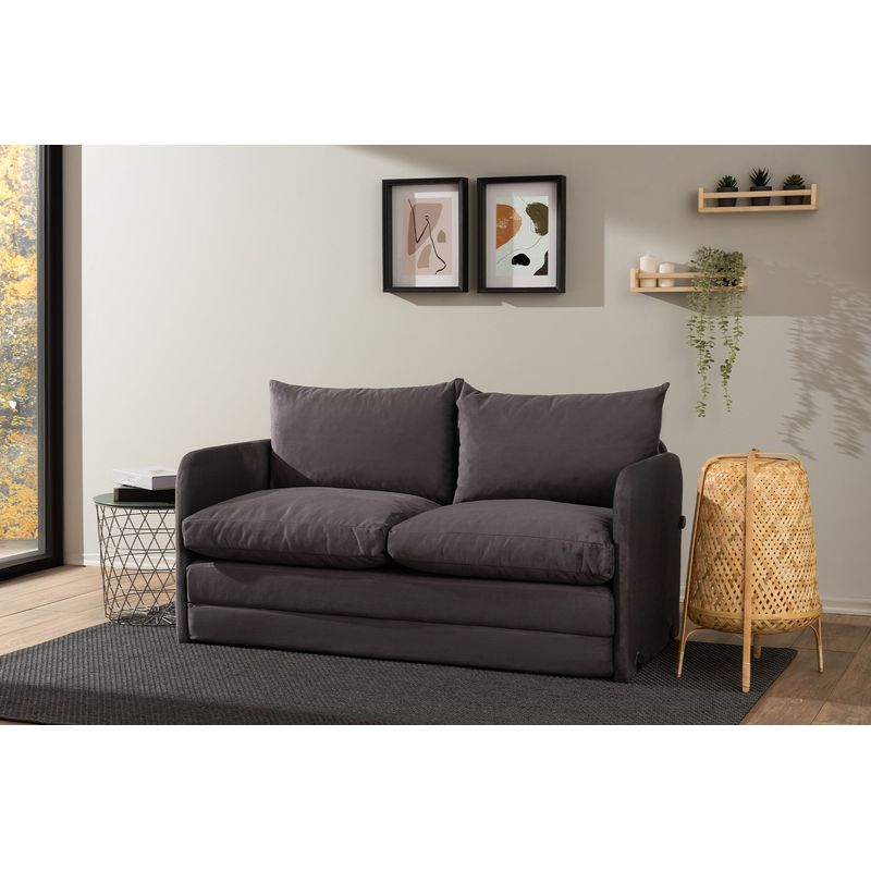 Casa si Gradina - Mobilier - Canapele si coltare - Canapele - Canapea extensibila, Atelier Del Sofa, textil, gri, 148x70x66 cm - Infinity.ro