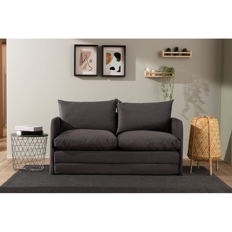 Casa si Gradina - Mobilier - Canapele si coltare - Canapele - Canapea extensibila, Atelier Del Sofa, textil, gri, 148x70x66 cm - Infinity.ro
