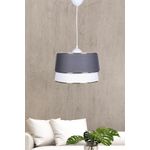 Casa si Gradina - Corpuri si surse de iluminat - Lustre si pendule - Candelabru, Opviq, metal cu abajur textil, alb gri, 30x75 cm - Infinity.ro