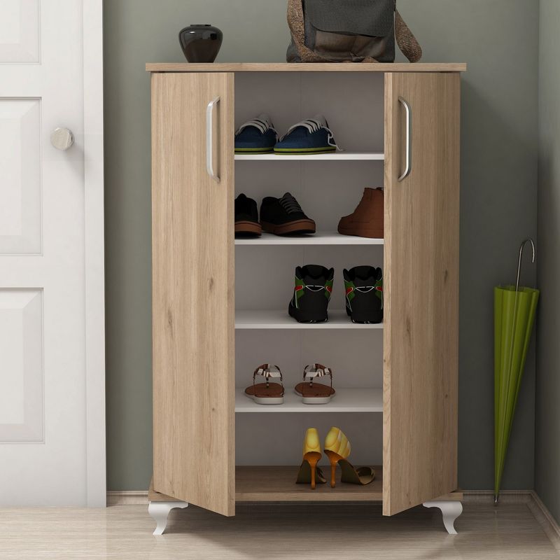 Casa si Gradina - Mobilier - Organizare si depozitare - Organizator incaltaminte - Dulap pentru pantofi, Hanah Home, pal melaminat, nuc, 72x32.5x100 cm - Infinity.ro