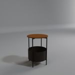 Casa si Gradina - Mobilier - Comode si corpuri - Noptiere - Noptiera, Hanah Home, pal melaminat, nuc si negru, 43x43x60 cm - Infinity.ro