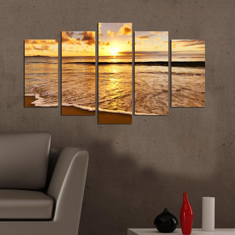 Casa si Gradina - Decoratiuni - Tablouri - Tablou decorativ 5 piese, Wallxpert, mdf, multicolor, 110x60 cm, 223CHR1935 - Infinity.ro