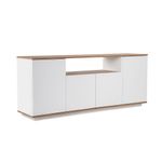 Casa si Gradina - Mobilier - Comode si corpuri - Console - Consola, Hanah Home, pal melaminat, alb, pin atlantic, 180x44.5x75 cm - Infinity.ro