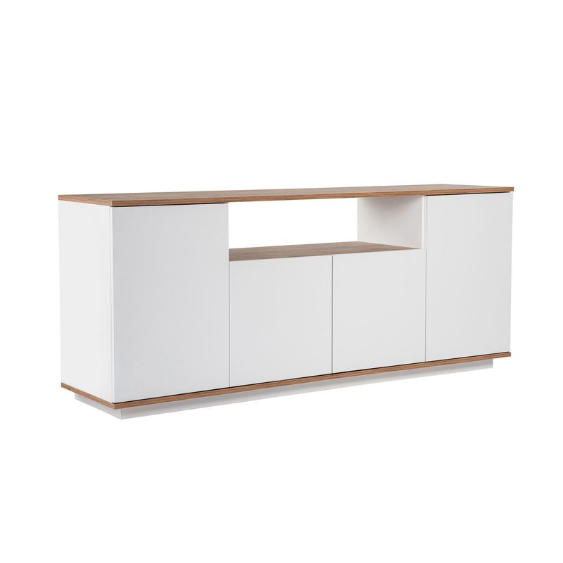 Casa si Gradina - Mobilier - Comode si corpuri - Console - Consola, Hanah Home, pal melaminat, alb, pin atlantic, 180x44.5x75 cm - Infinity.ro