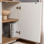 Casa si Gradina - Mobilier - Comode si corpuri - Console - Consola, Hanah Home, pal melaminat, alb, pin atlantic, 180x44.5x75 cm - Infinity.ro