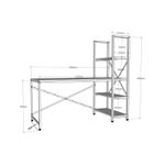 Casa si Gradina - Mobilier - Mese si birouri - Birouri - Birou cu rafturi, Hanah Home, pal melaminat, stejar si negru, 160x148x60 cm - Infinity.ro