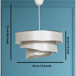 Casa si Gradina - Corpuri si surse de iluminat - Lustre si pendule - Candelabru, Opviq, bumbac, bej si argintiu, 40x40x72 cm - Infinity.ro