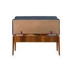 Casa si Gradina - Mobilier - Organizare si depozitare - Bancute - Banca cu spatiu de depozitare, Hanah Home, panou aglomerat melaminat, nuc si albastru inchis, 110x40x85 cm - Infinity.ro