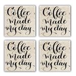 Casa si Gradina - Bucatarie si vesela - Accesorii bar - Suporturi bauturi - Suporturi de pahare, Hermia, piatra naturala, multicolor, 10x10x1 cm, set 4 bucati, 366TYR1160 - Infinity.ro