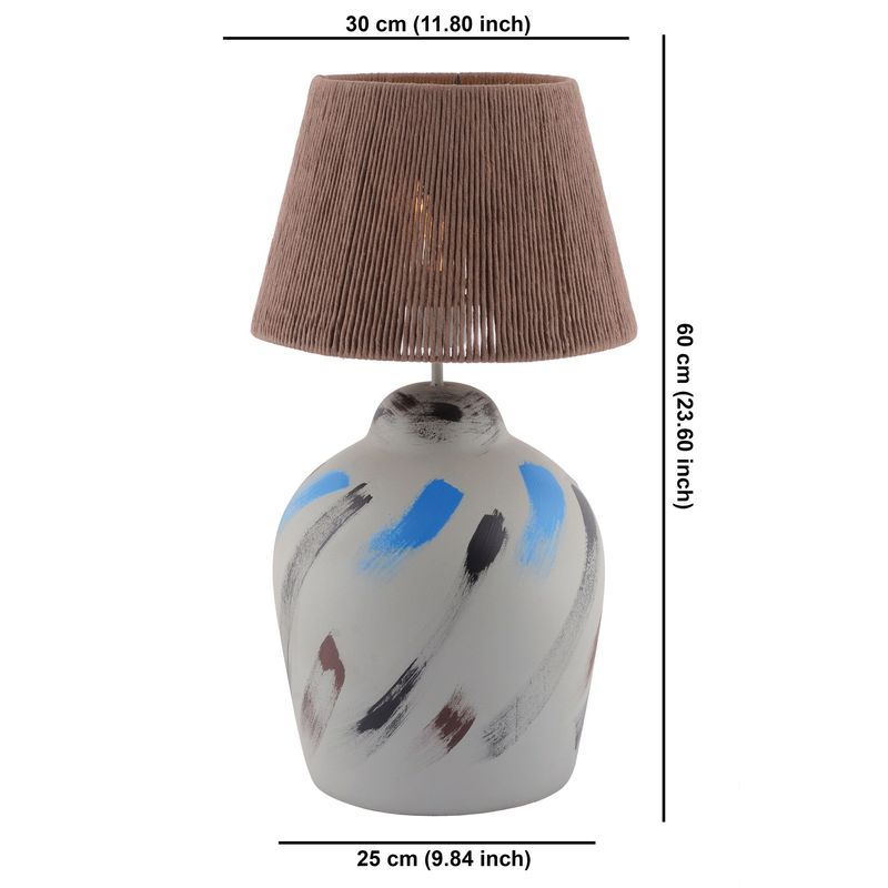Casa si Gradina - Corpuri si surse de iluminat - Veioze si lampi - Veioze - Veioza, Opviq, poliester si iuta, multicolor, 60 cm - Infinity.ro