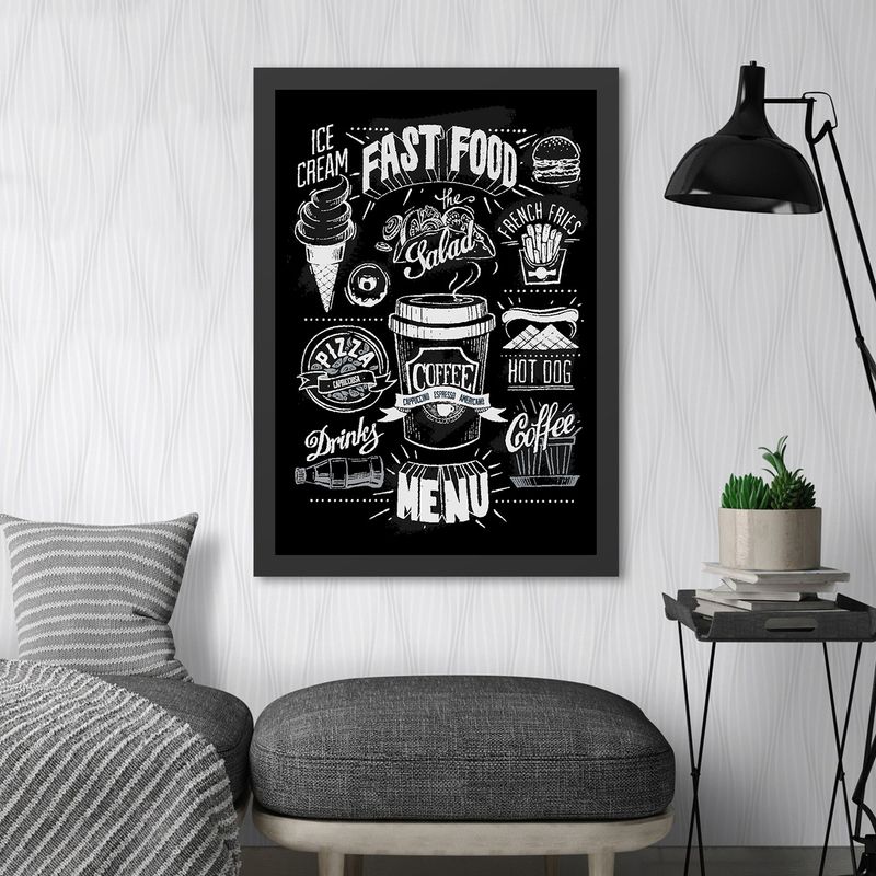 Casa si Gradina - Decoratiuni - Tablouri - Tablou decorativ inramat, Wallxpert, mdf, alb negru, 55x75 cm - Infinity.ro
