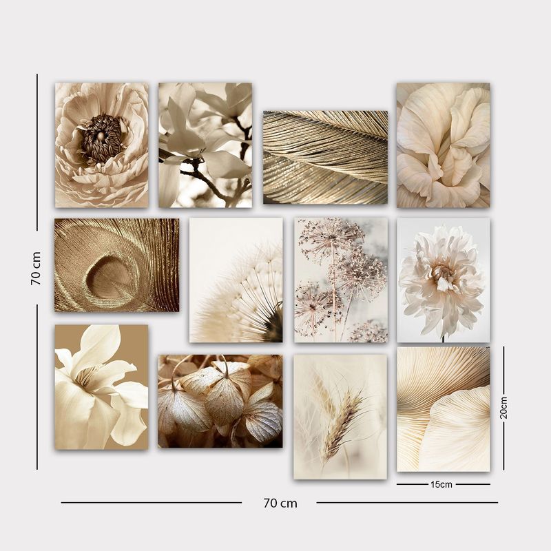 Casa si Gradina - Decoratiuni - Tablouri - Set tablouri decorative, Wallxpert, mdf, multicolor, 20x15 cm, 12 piese, 364LUL1469 - Infinity.ro
