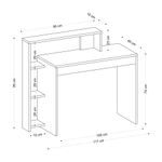Casa si Gradina - Mobilier - Mese si birouri - Birouri - Birou de studiu, Hanah Home, pal melaminat, alb, 95x45x117 cm - Infinity.ro