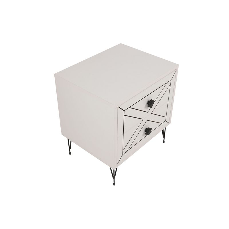 Casa si Gradina - Mobilier - Comode si corpuri - Noptiere - Noptiera, Hanah Home, pal melaminat, alb, 50x40x55 cm, 854KLN3313 - Infinity.ro