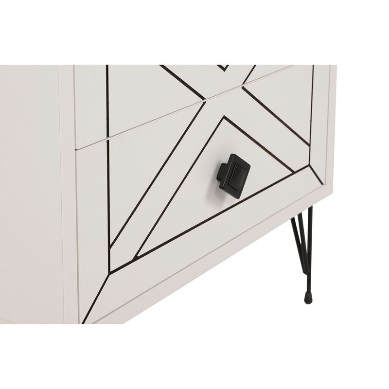 Casa si Gradina - Mobilier - Comode si corpuri - Noptiere - Noptiera, Hanah Home, pal melaminat, alb, 50x40x55 cm, 854KLN3313 - Infinity.ro