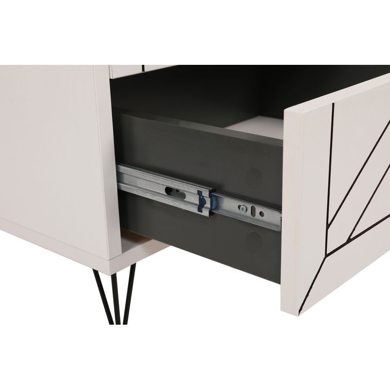 Casa si Gradina - Mobilier - Comode si corpuri - Noptiere - Noptiera, Hanah Home, pal melaminat, alb, 50x40x55 cm, 854KLN3313 - Infinity.ro