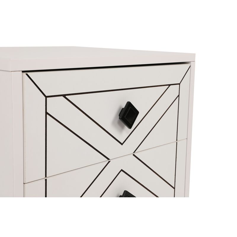 Casa si Gradina - Mobilier - Comode si corpuri - Noptiere - Noptiera, Hanah Home, pal melaminat, alb, 50x40x55 cm, 854KLN3313 - Infinity.ro
