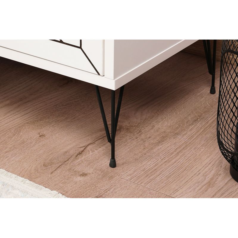 Casa si Gradina - Mobilier - Comode si corpuri - Noptiere - Noptiera, Hanah Home, pal melaminat, alb, 50x40x55 cm, 854KLN3313 - Infinity.ro