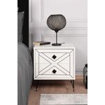 Casa si Gradina - Mobilier - Comode si corpuri - Noptiere - Noptiera, Hanah Home, pal melaminat, alb, 50x40x55 cm, 854KLN3313 - Infinity.ro