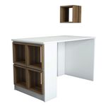 Casa si Gradina - Mobilier - Mese si birouri - Birouri - Birou, Hanah Home, pal melaminat, alb si nuc, 120x65x75 cm - Infinity.ro