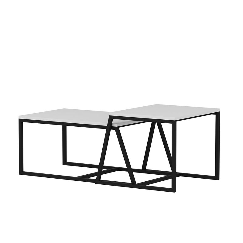 Casa si Gradina - Mobilier - Mese si birouri - Masute de cafea - Masuta de cafea, Hanah Home, pal melaminat, alb, 75x38x50 cm - Infinity.ro