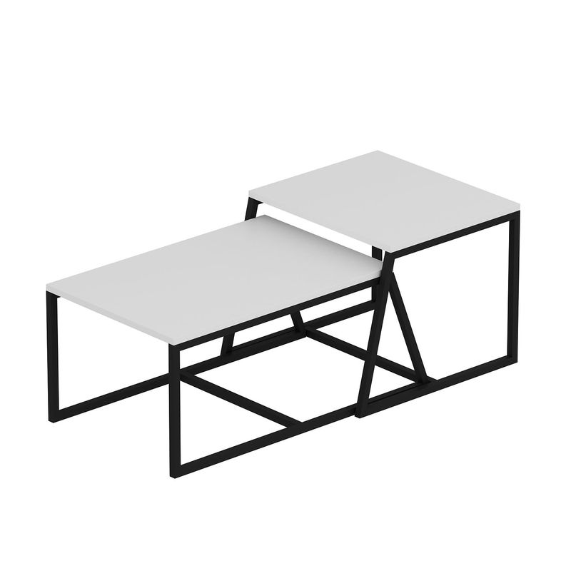 Casa si Gradina - Mobilier - Mese si birouri - Masute de cafea - Masuta de cafea, Hanah Home, pal melaminat, alb, 75x38x50 cm - Infinity.ro