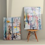 Casa si Gradina - Decoratiuni - Tablouri - Tablou decorativ, Wallxpert, panza, multicolor, 70x100 cm, set 2 bucati, 910NVT1124 - Infinity.ro