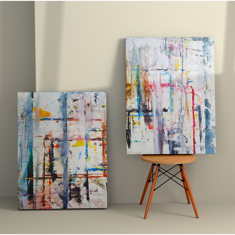 Casa si Gradina - Decoratiuni - Tablouri - Tablou decorativ, Wallxpert, panza, multicolor, 70x100 cm, set 2 bucati, 910NVT1124 - Infinity.ro