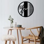 Casa si Gradina - Decoratiuni - Ceasuri - Ceas de perete decorativ, Wallxpert, metal, negru, 48x48 cm, 891TNL2129 - Infinity.ro