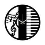 Casa si Gradina - Decoratiuni - Ceasuri - Ceas de perete decorativ, Wallxpert, metal, negru, 48x48 cm, 891TNL2129 - Infinity.ro