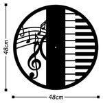 Casa si Gradina - Decoratiuni - Ceasuri - Ceas de perete decorativ, Wallxpert, metal, negru, 48x48 cm, 891TNL2129 - Infinity.ro