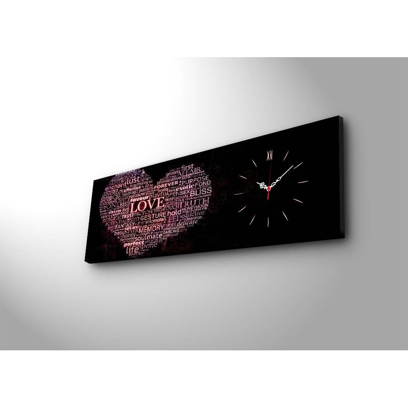 Casa si Gradina - Decoratiuni - Ceasuri - Ceas de perete decorativ, Wallxpert, panza suede, multicolor, 30x90 cm, 228CLA1669 - Infinity.ro