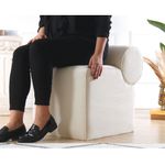 Casa si Gradina - Mobilier - Scaune si fotolii - Tabureti - Puf, Atelier Del Sofa, bumbac 100%, crem, 45x60x56 cm - Infinity.ro