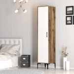 Casa si Gradina - Mobilier - Dulapuri si sifoniere - Sifoniere - Sifonier, Hanah Home, pal melaminat, nuc si alb, 40x201.4x47.5 cm - Infinity.ro