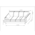 Casa si Gradina - Mobilier - Canapele si coltare - Canapele - Canapea extensibila 3 locuri, Atelier Del Sofa, cadru metal lemn, gri deschis, 207x86x77 cm - Infinity.ro