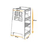 Casa si Gradina - Mobilier - Mobilier copii - Mobilier camera copiilor - Turn educational, Hanah Home, mdf, maro si alb, 90x41x40 cm - Infinity.ro